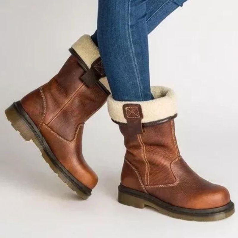 Women's Lined Leather Winter Boots