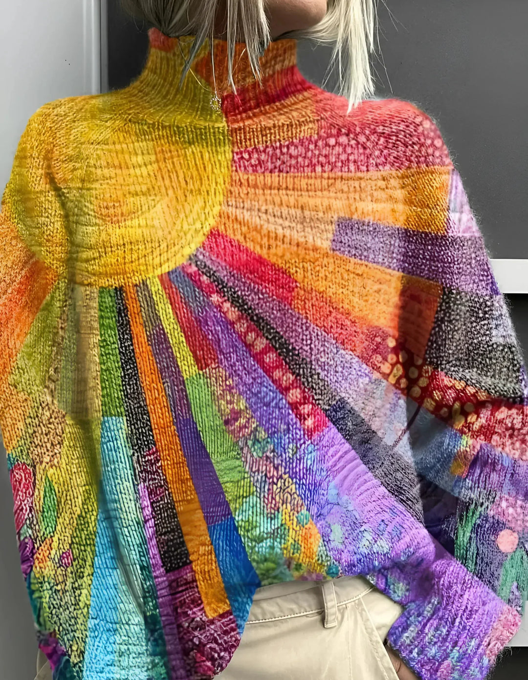 Cassidy | Vibrant & Colorful Turtleneck Sweater