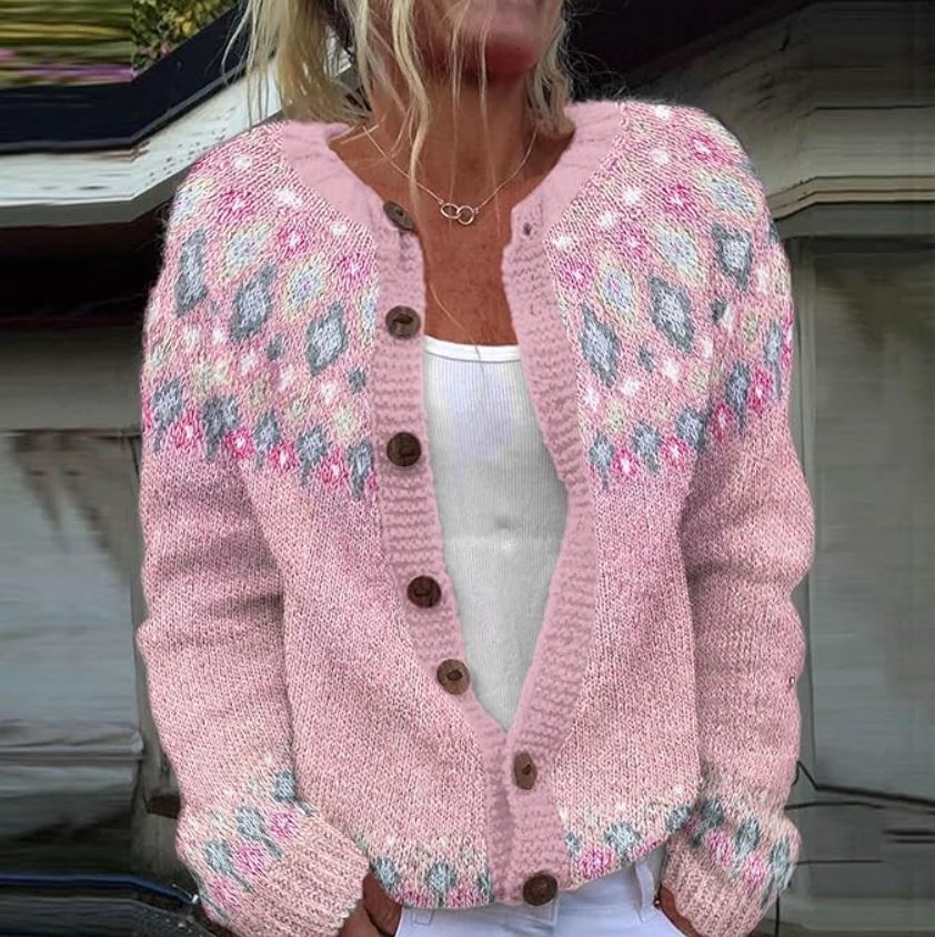Women's pink vest with print