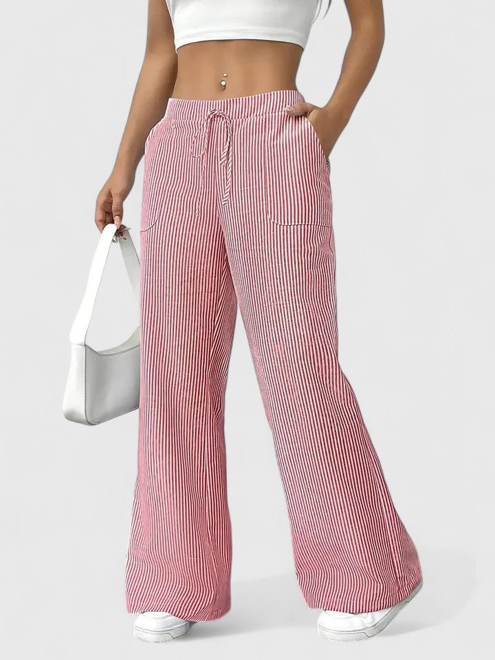 Women's Comfortable wide-leg pants with elegant details
