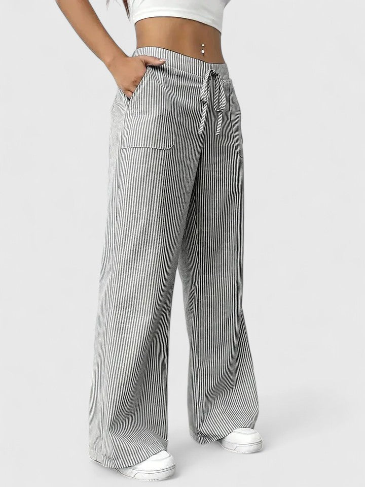 Women's Comfortable wide-leg pants with elegant details