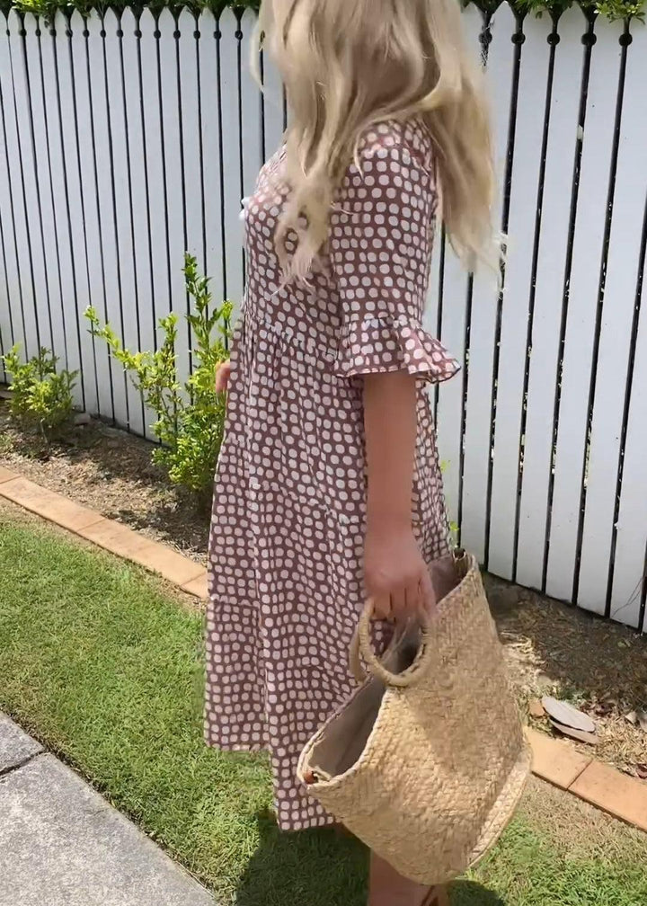 Ashley | Short-Sleeve Midi Dress