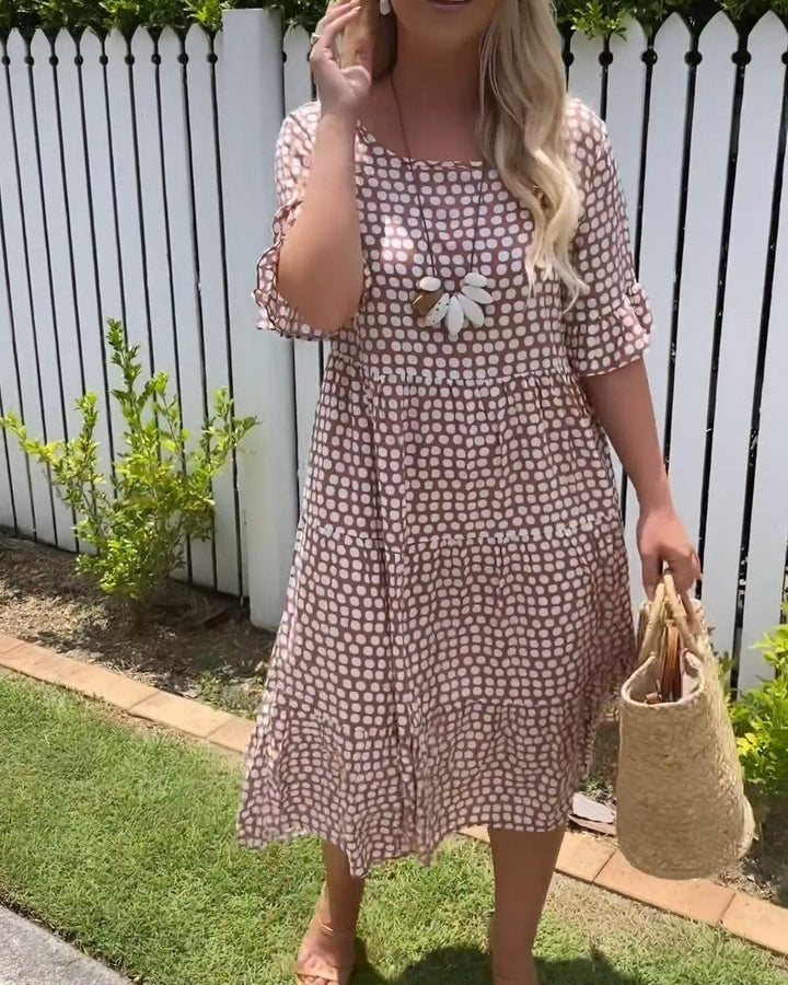 Ashley | Short-Sleeve Midi Dress