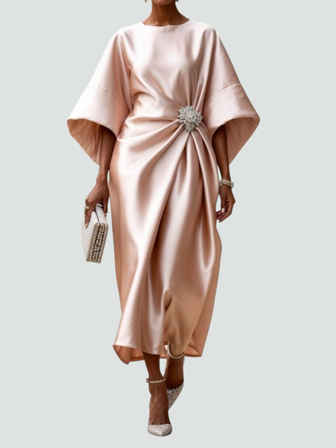 Women’s Elegant Draped Dress | Midi