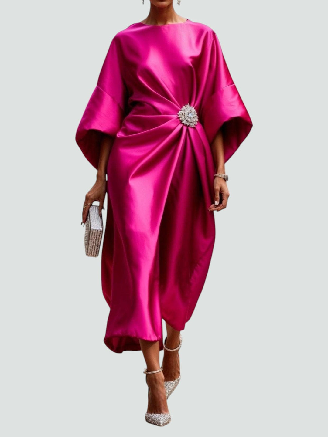 Women’s Elegant Draped Dress | Midi