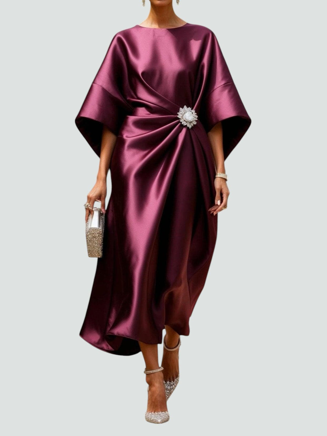 Women’s Elegant Draped Dress | Midi