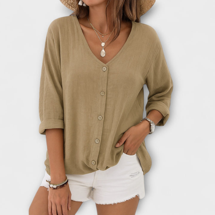 Women's Casual Button-Up Shirt