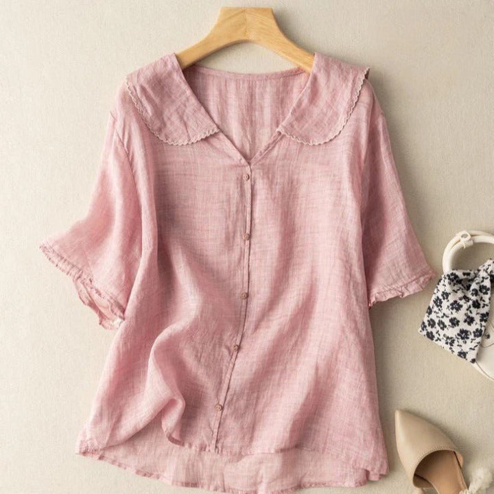 Women's Vintage Blouse with Button Detail