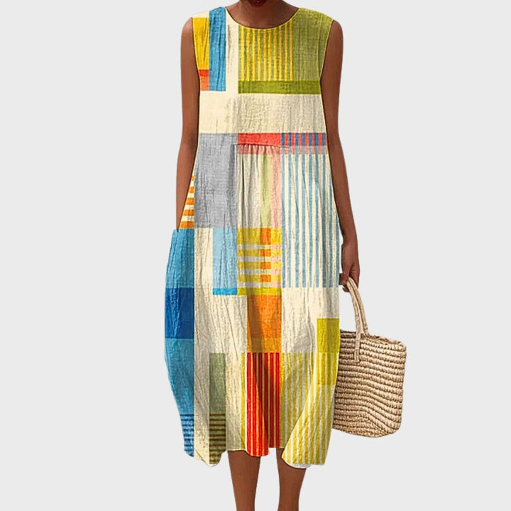 Women's Geometric Cotton Dress