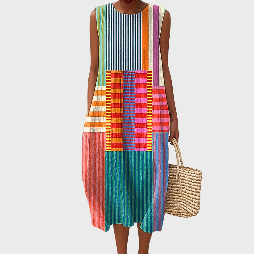 Women's Geometric Cotton Dress