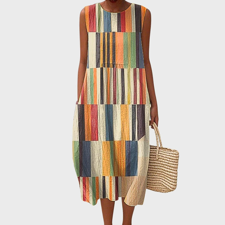 Women's Geometric Cotton Dress
