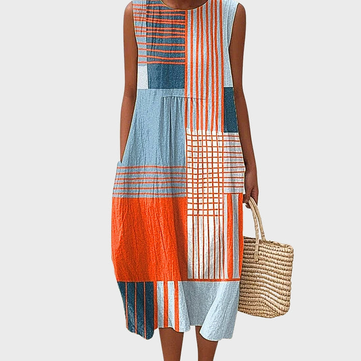 Women's Geometric Cotton Dress