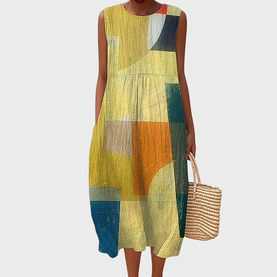 Women's Geometric Cotton Dress