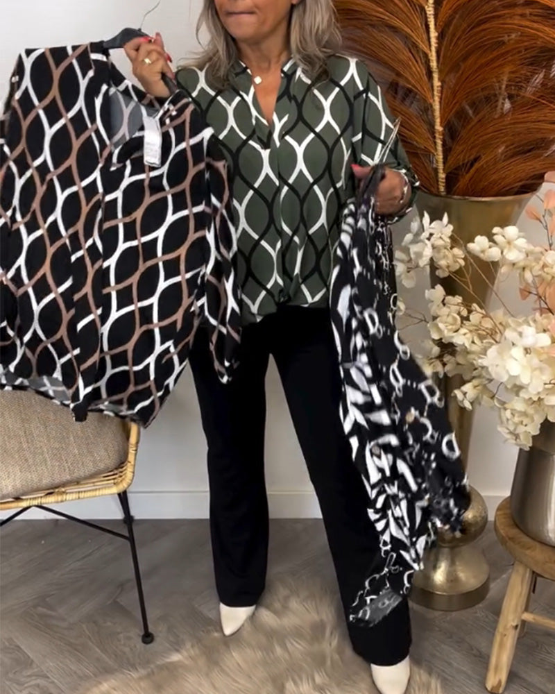 Women's Blouse with Graphic Print