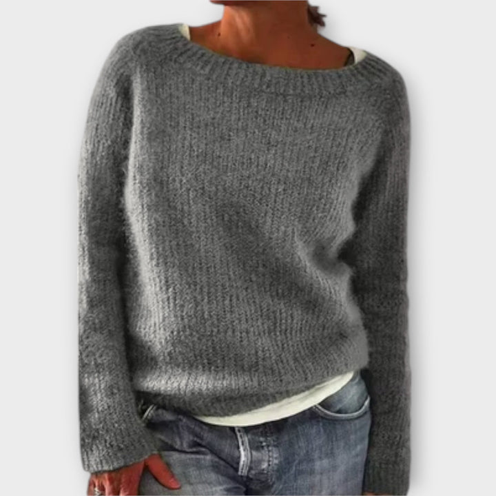 Women's Solid Color Knit Sweater