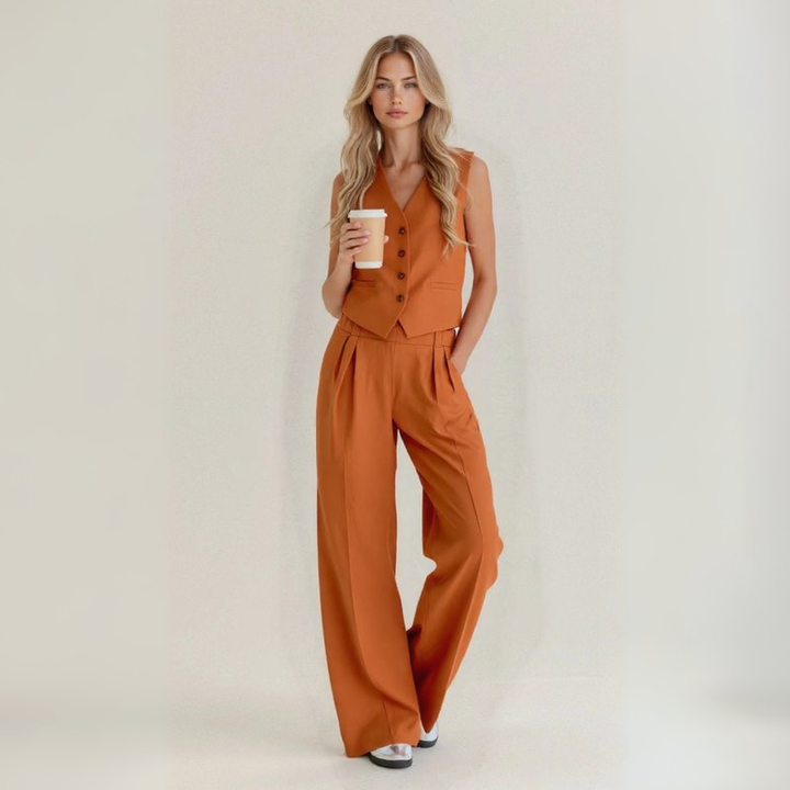Dorothy | 2-Piece Vest Casual Pants Set