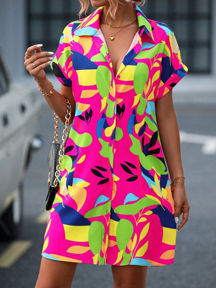 Maria | Printed Button Down Dress