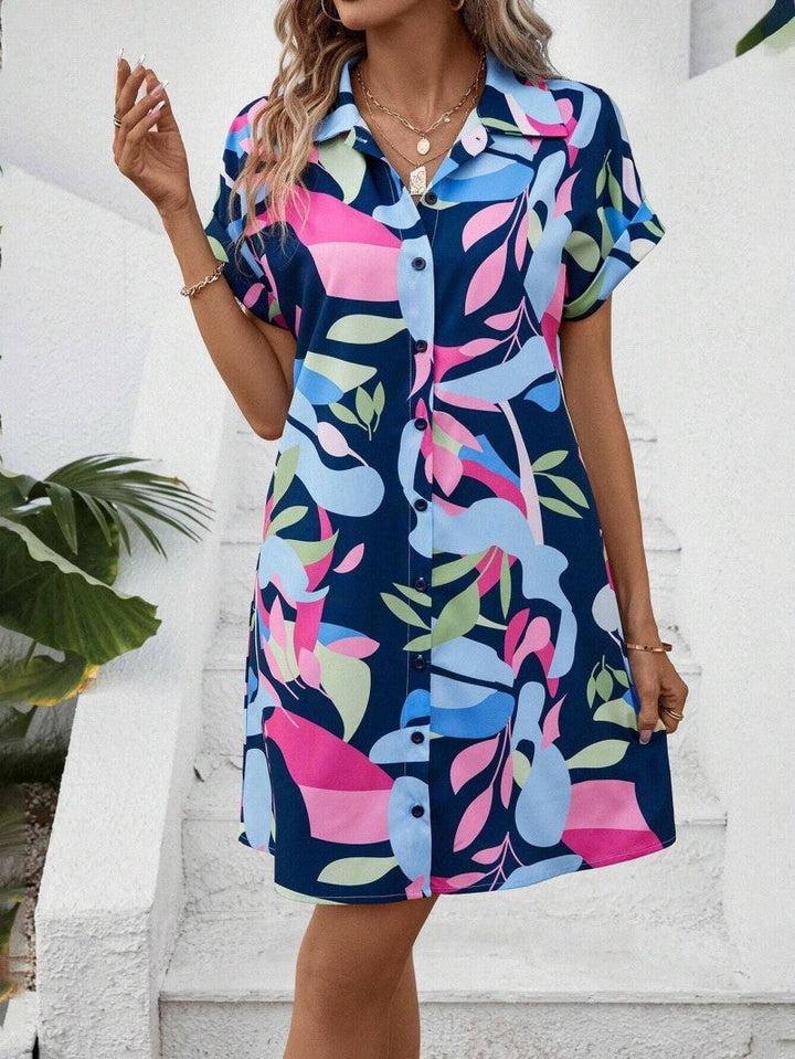 Maria | Printed Button Down Dress