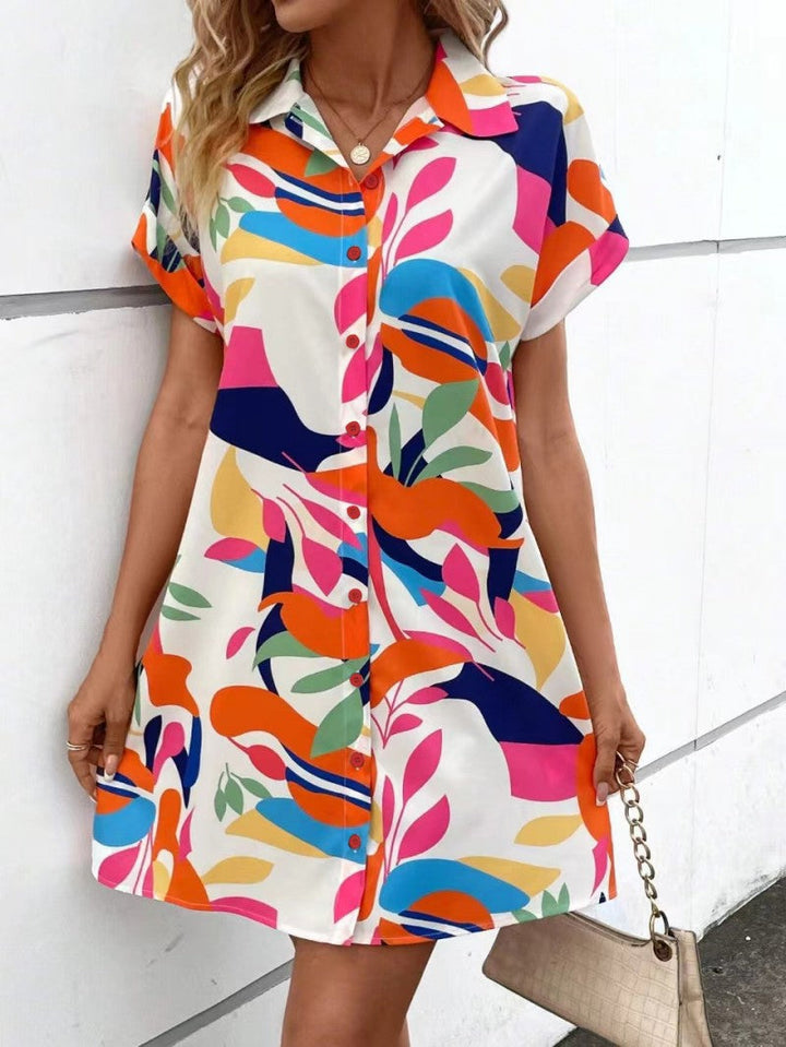 Maria | Printed Button Down Dress