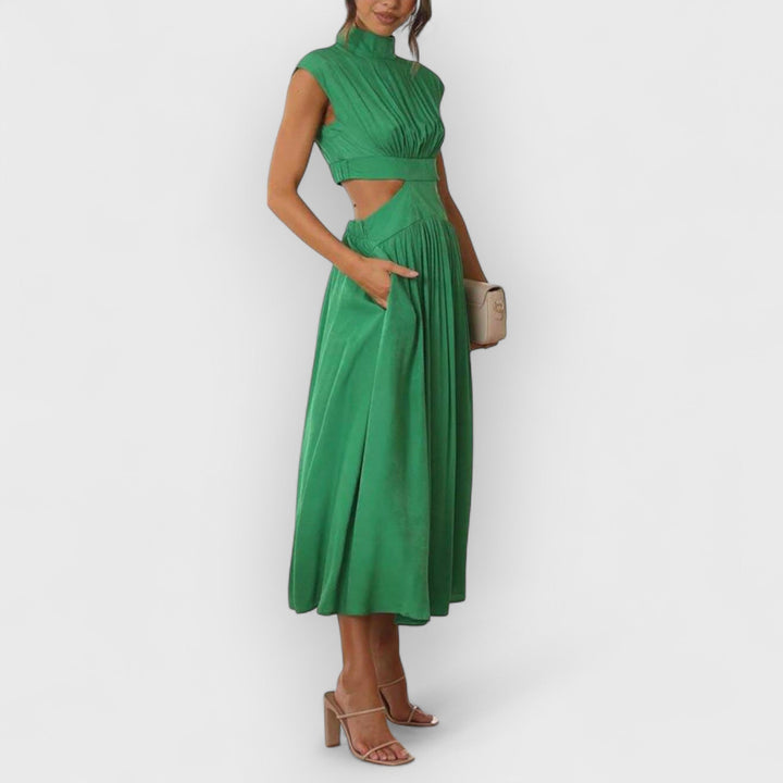 Aster | Women's Cut-Out Waist Midi Dress