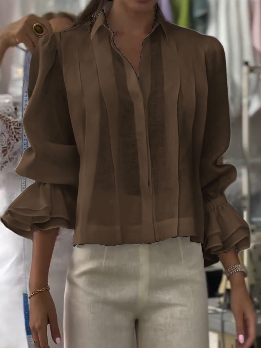 Annalise | Lapel Long Sleeve Cardigan