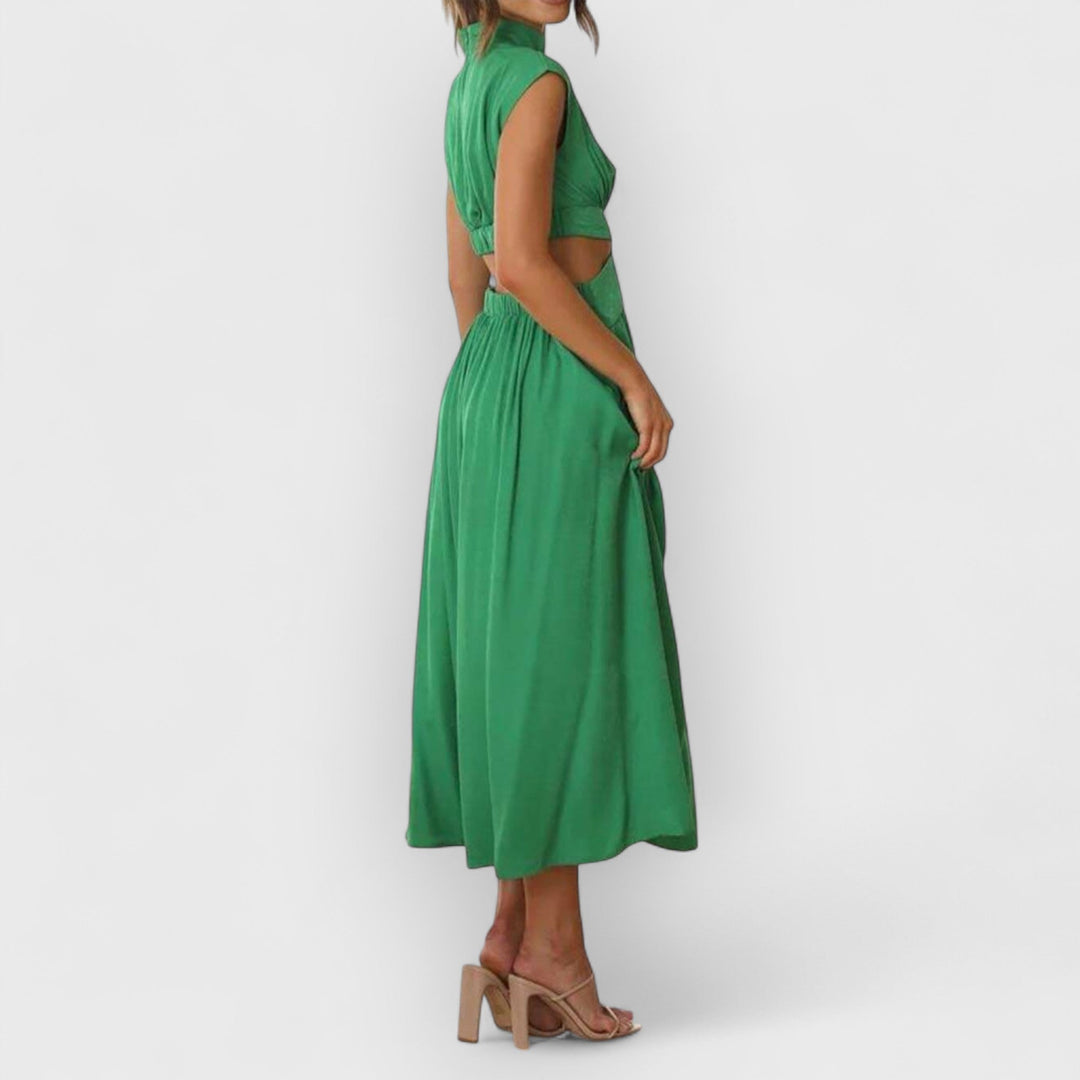 Aster | Women's Cut-Out Waist Midi Dress