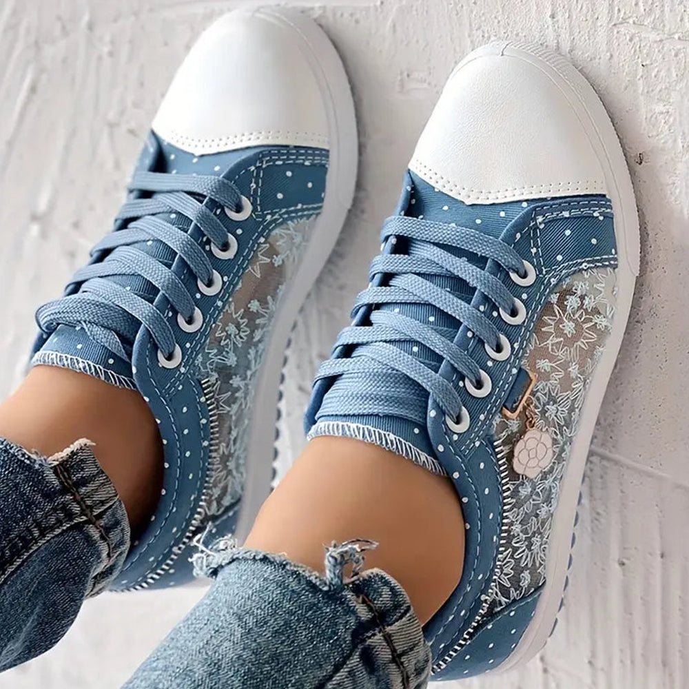 Debra | Dotted Lace Sneakers