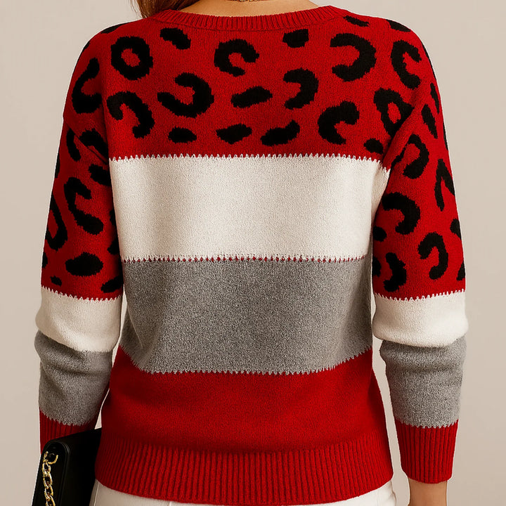 Women's leopard print sweater