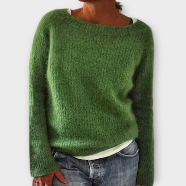 Women's Solid Color Knit Sweater