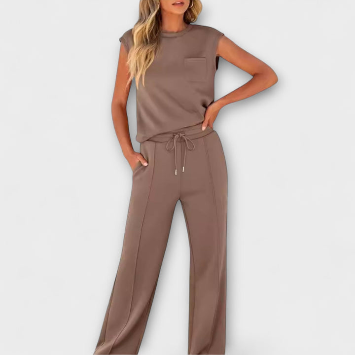 Women's lounge set for Sleeveless with drawstring