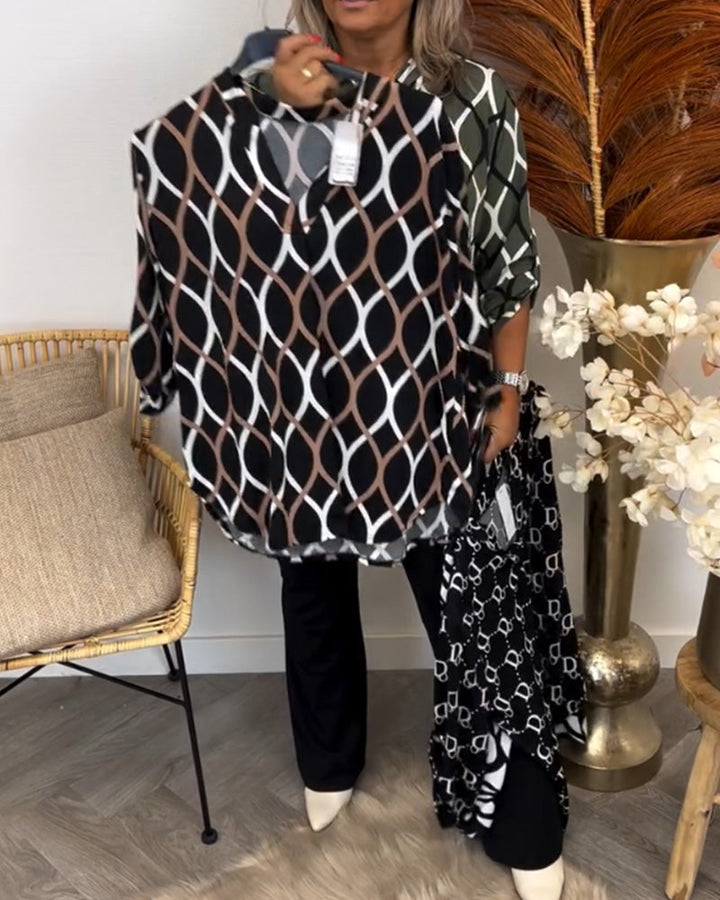 Women's Blouse with Graphic Print