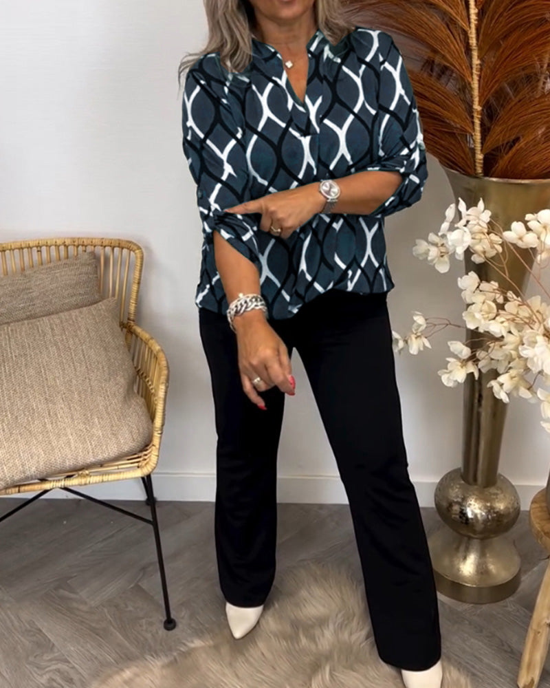 Women's Blouse with Graphic Print