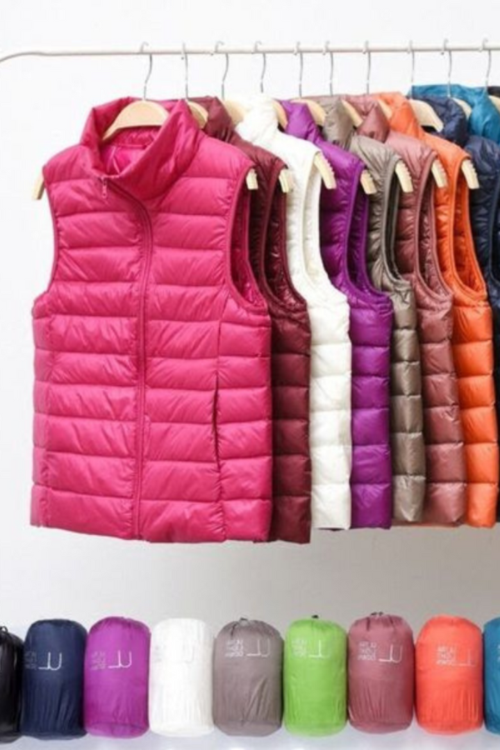 Avery | Padded Zip Up Sleeveless Vest