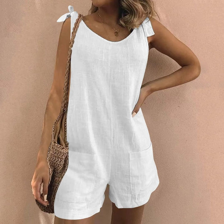 Women's Tie Shoulder Pocket Playsuit