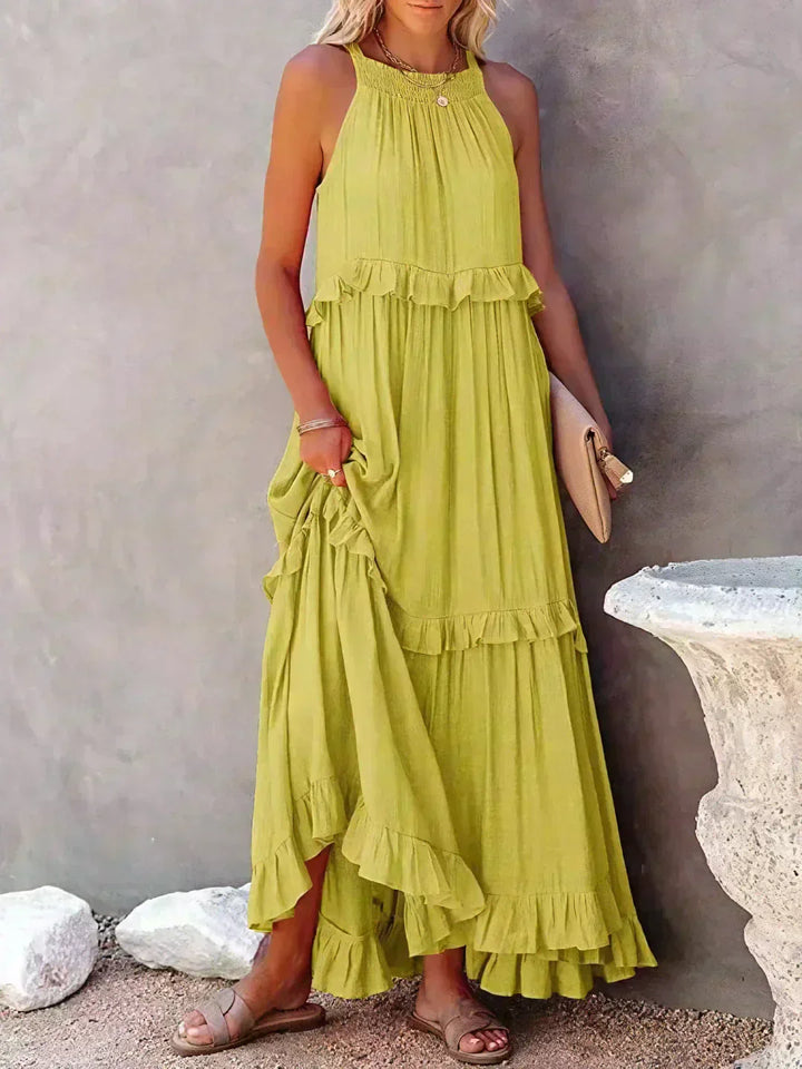 Women's Chic Ruffle Trim Sleeveless Dress
