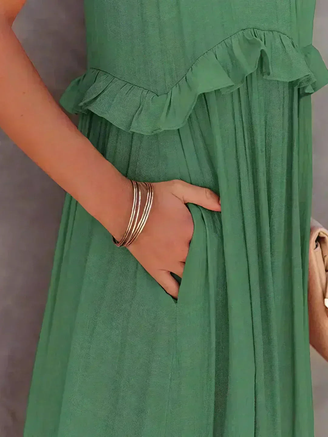 Women's Chic Ruffle Trim Sleeveless Dress