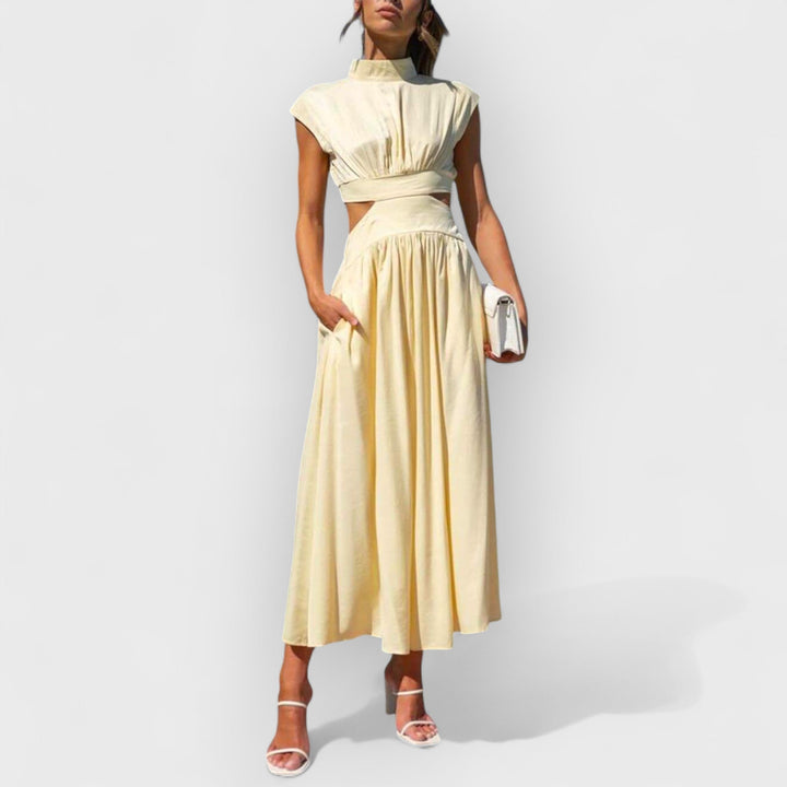 Aster | Women's Cut-Out Waist Midi Dress