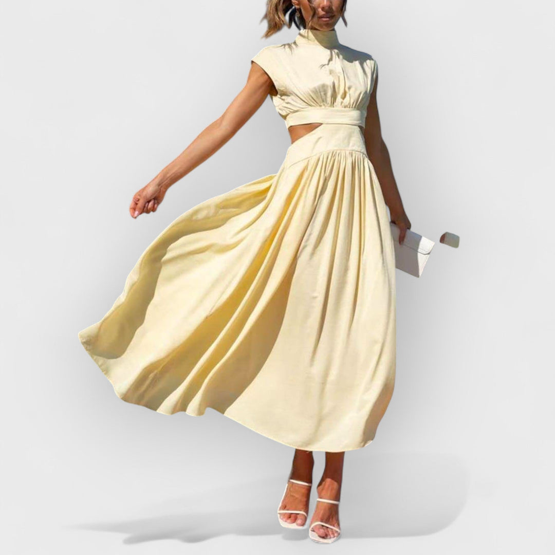 Aster | Women's Cut-Out Waist Midi Dress
