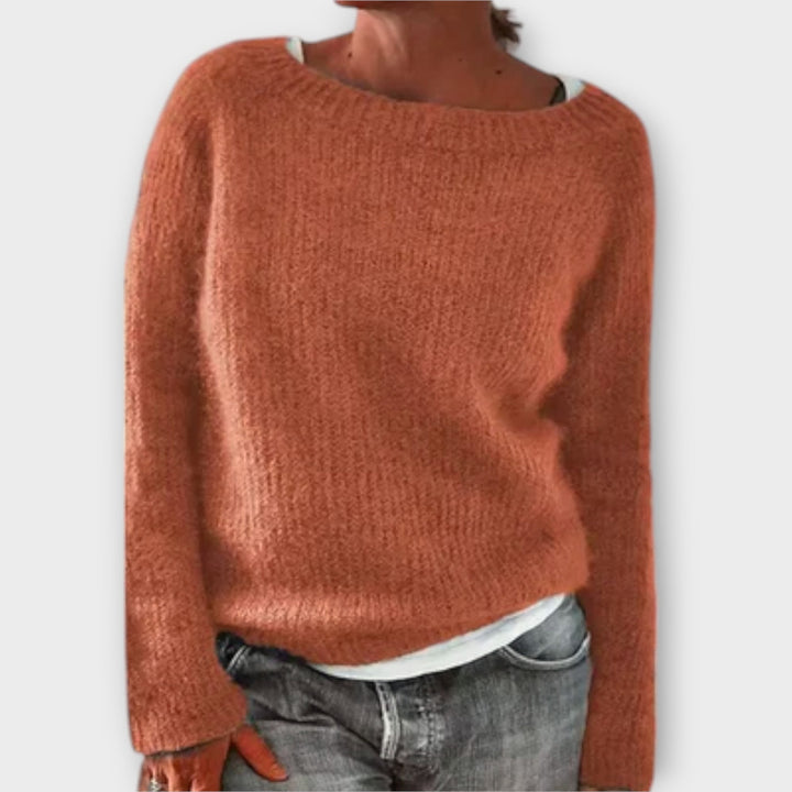 Women's Solid Color Knit Sweater
