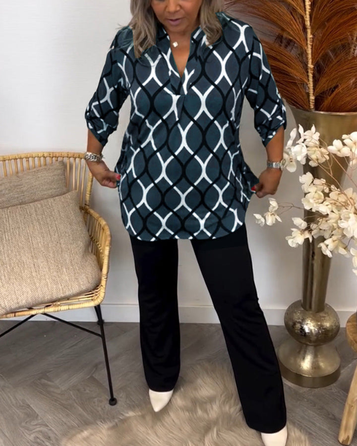 Women's Blouse with Graphic Print