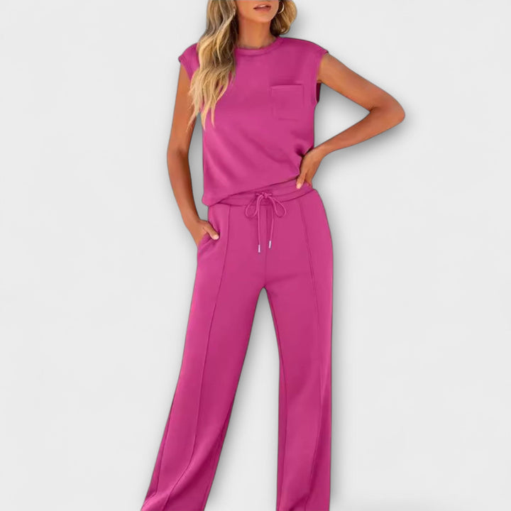 Women's lounge set for Sleeveless with drawstring