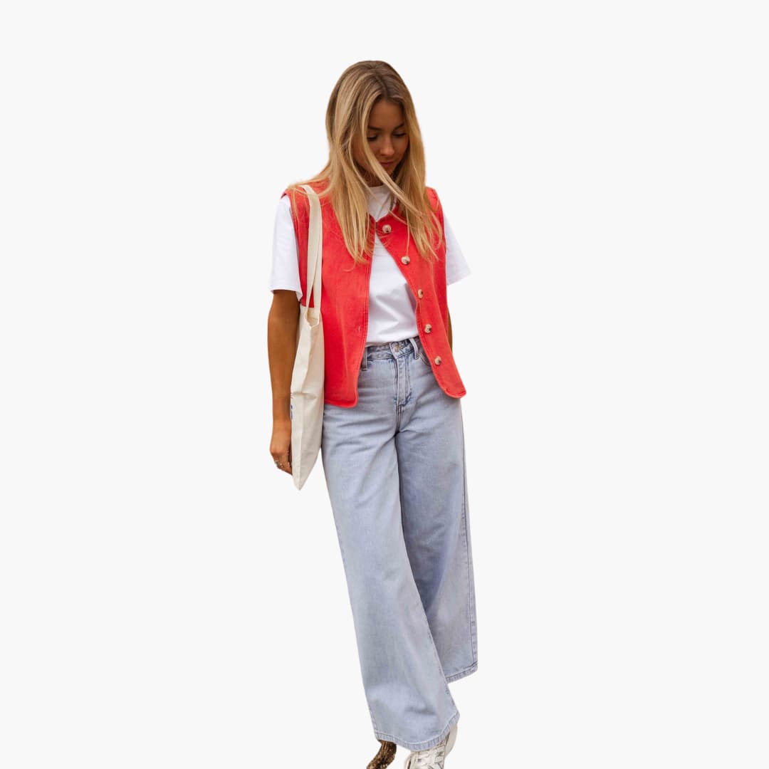 Adriana | Women’s sleeveless vest with button front