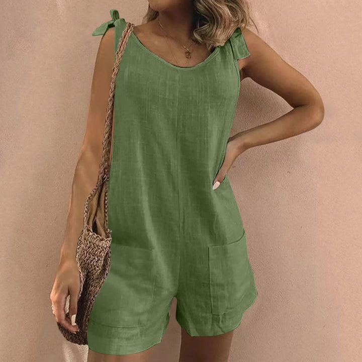 Women's Tie Shoulder Pocket Playsuit