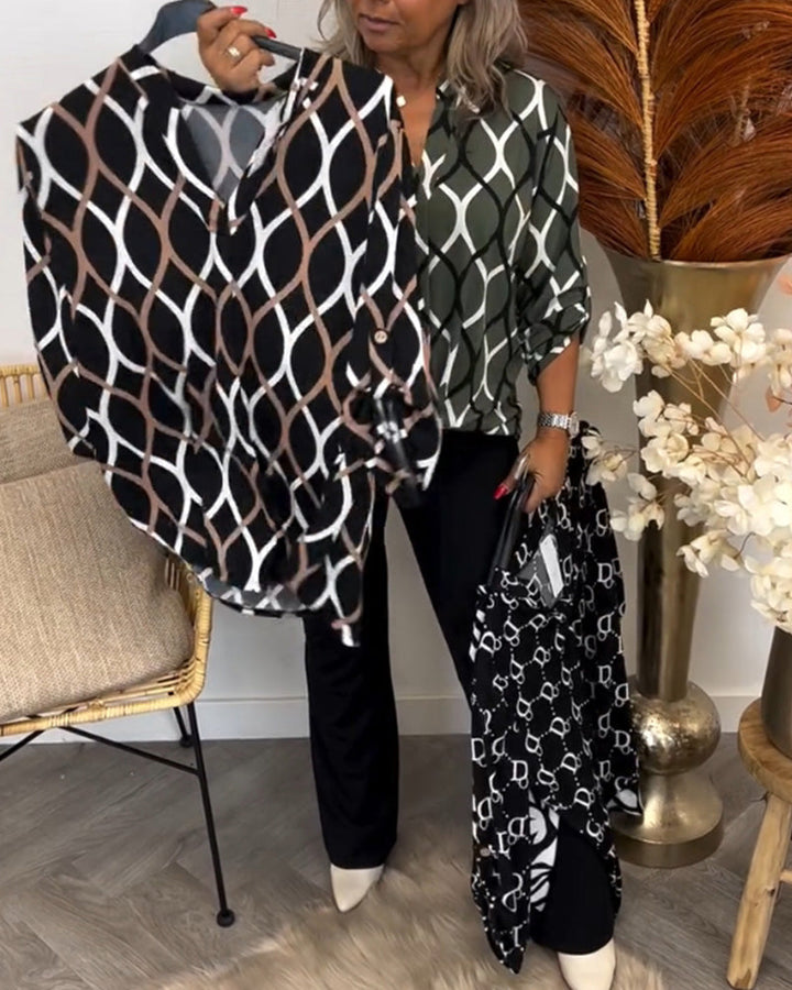 Women's Blouse with Graphic Print