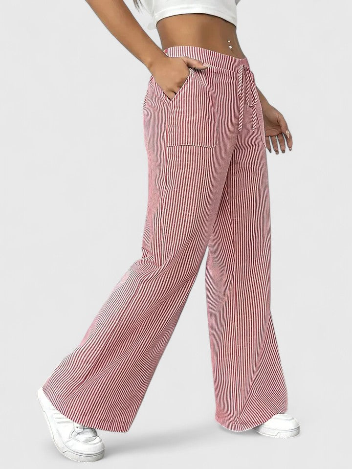 Women's Comfortable wide-leg pants with elegant details