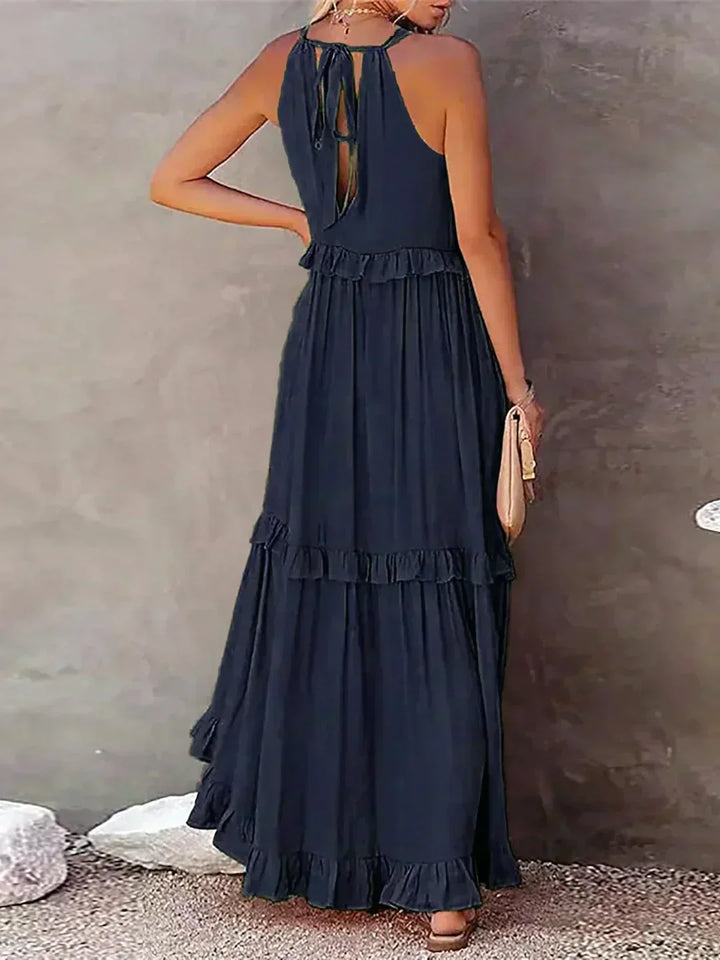 Women's Chic Ruffle Trim Sleeveless Dress
