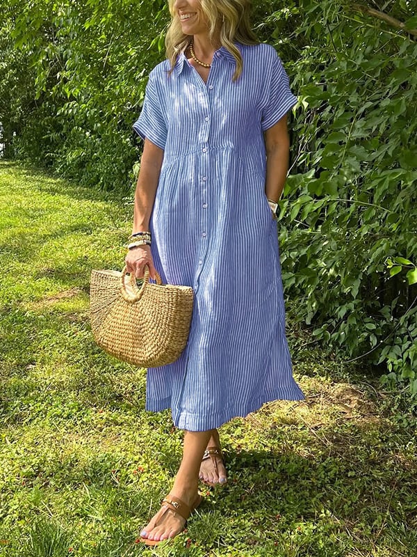 Women's Elegant Striped Dress