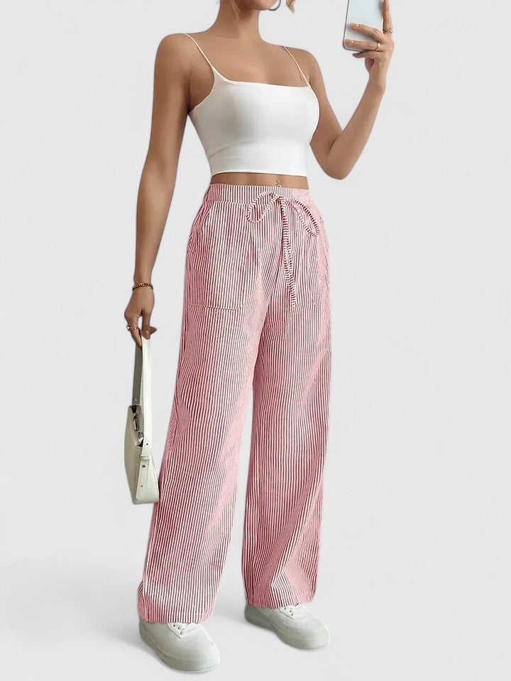 Women's Comfortable wide-leg pants with elegant details