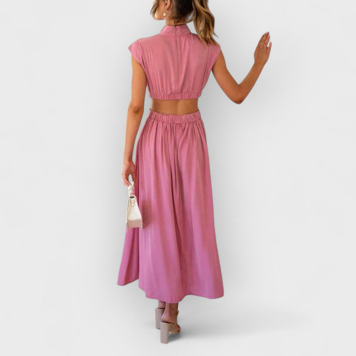 Aster | Women's Cut-Out Waist Midi Dress