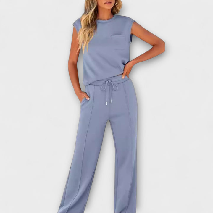 Women's lounge set for Sleeveless with drawstring